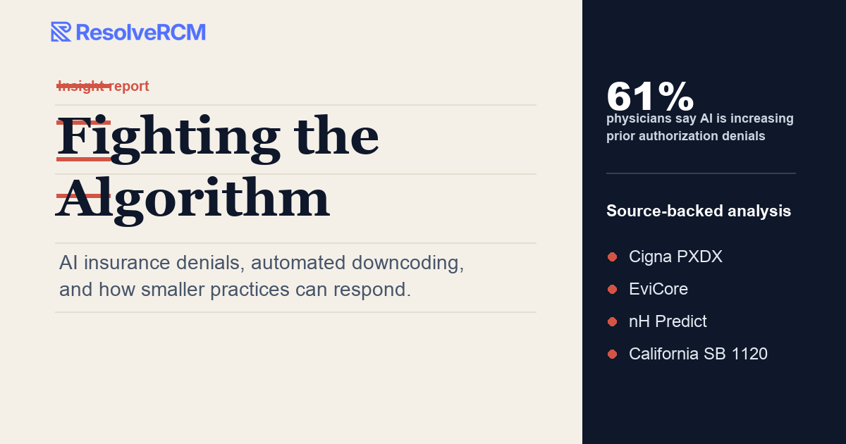 AI insurance denials and automated downcoding insight cover